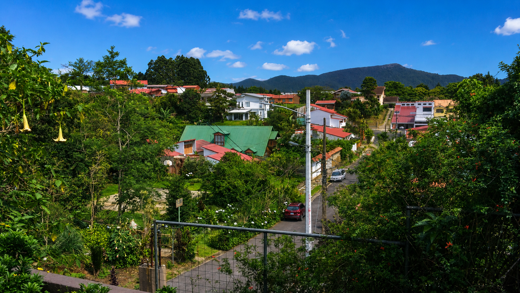 Vista panorámica desde la propiedad